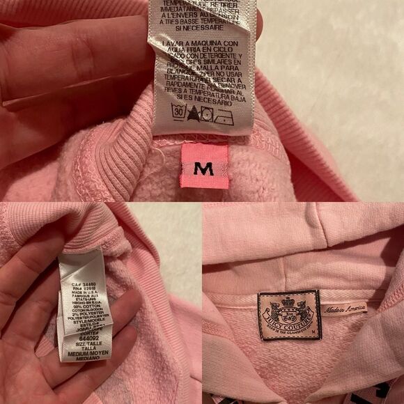 Vintage Juicy Couture Track Suit Pink Black Glitter Fits Size Small - Picture 9 of 16